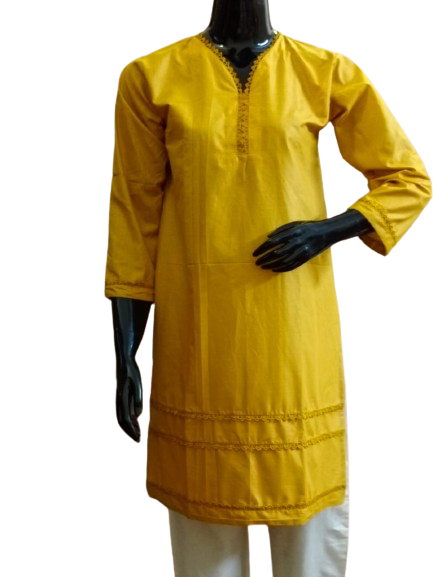 Yellow Kurti Design # 2