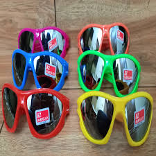 Fancy Style Glasses / Sun Glasses / Party Glasses / Kid Glasses / Plain Style Glasses - Random Multi Color Art # SS-G00026-1Pc