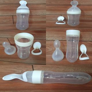 Spoon Feeder - Silicon Feeder with Spoon - Random Color - Art# M247-Spoon Feeder-1Pc-0001