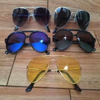 Fancy Style Glasses / Sun Glasses / Party Glasses / Kid Glasses / Retro Police Style Glasses Multi-Color Art # SS-G0007-1 Pc