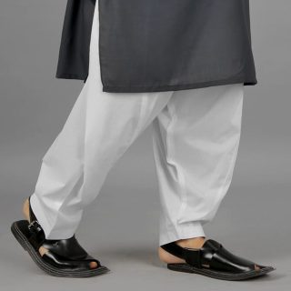 White Cotton Shalwar Art # SH 01