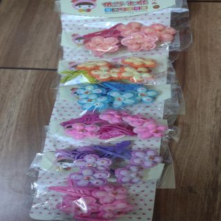 Fancy Stylish Hair Clips & Elastic Pony for Girls and Women - Random Multi Color- Art# SS-C&P3P-FWAH-0007-1Pc