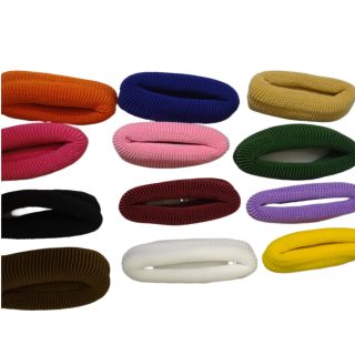 Fancy Stylish Colorful Elastic Hair Pony for Girls and Women - Random Multi Color- Art# SS-Pony-FWAH-0001-12Pcs