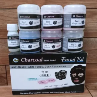 Charcoal Facial Kit  (6 x 100 ML Full Set) Art # SS-FKCF K04