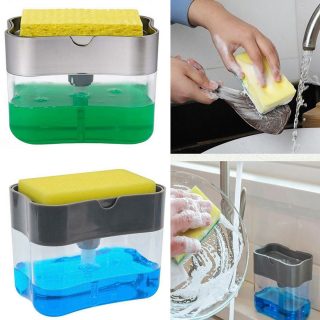 2-in-1 Sponge and Soap Dispenser Caddy Art # SS- SD01-G (1 Pcs)