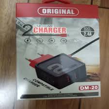 Imported High Quality Original 2 USB Charger DM-20 (1 Pcs)