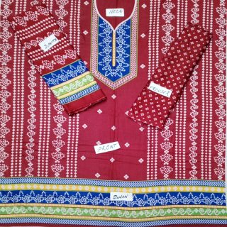 Fancy Printed Lawn Unstitched 3 Piece Suit Best for Girls  & women - Art# SS - FPL - SL8000-09 - UF