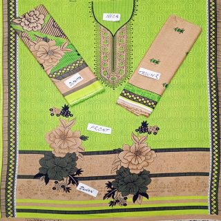 Fancy Printed Lawn Unstitched 3 Piece Suit Best for Girls  & women - Art# SS - FPL - SL8000-19 - UF