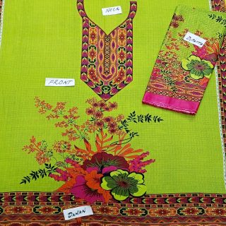 Fancy Printed Lawn Unstitched 3 Piece Suit Best for Girls  & women - Art# SS - FPL - SL8000-25 - UF