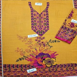 Fancy Printed Lawn Unstitched 3 Piece Suit Best for Girls  & women - Art# SS - FPL - SL8000-31 - UF