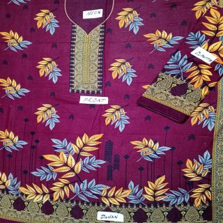 Fancy Printed Lawn Unstitched 3 Piece Suit Best for Girls  & women - Art# SS - FPL - SL8000-32 - UF