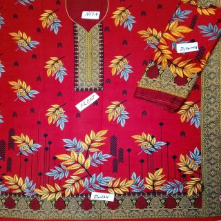 Fancy Printed Lawn Unstitched 3 Piece Suit Best for Girls  & women - Art# SS - FPL - SL8000-38 - UF