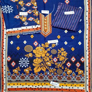 Fancy Printed Lawn Unstitched 3 Piece Suit Best for Girls  & women - Art# SS - FPL - SL8000-46 - UF