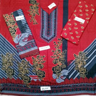 Fancy Printed Lawn Unstitched 3 Piece Suit Best for Girls  & women - Art# SS - FPL - SL8000-05 - UF