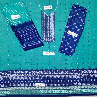 Fancy Printed Lawn Unstitched 3 Piece Suit Best for Girls  & women - Art# SS - FPL - SL8000-12 - UF