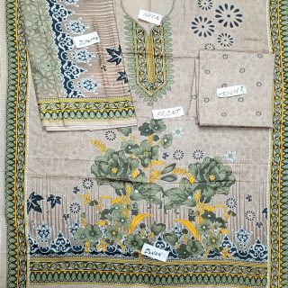 Fancy Printed Lawn Unstitched 3 Piece Suit Best for Girls  & women - Art# SS - FPL - SL8000-45 - UF