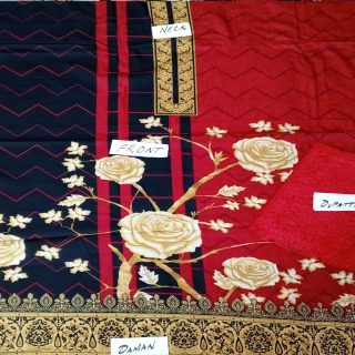 Fancy Malai Printed Unstitched 3 Piece Suit Best for Girls  & women - Art# SS - FMPL - SC - M04 - BD