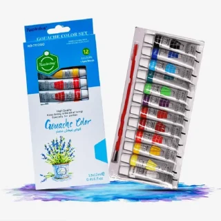 Keep Smiling Pack of 12 Gouache Color Tube Set - Multicolor - Size 6ml tube -Art# SS-KS-Gouache Color-St-AIP-008
