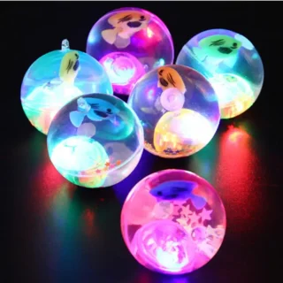 LED Flashing Light Rubber Bouncing Ball For Kids - Bouncing Rubber Flashing Light LED Ball Toy - Art# SS-LED.Balls-001 - 1 Pc