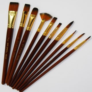 High Quality Nylon Professional Art Multi Shape Brush Set