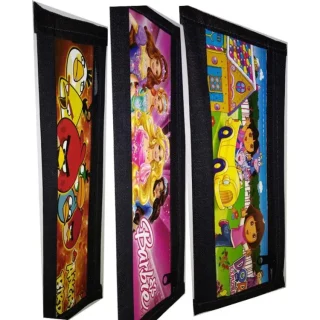 Cartoon Denim Zipper Pouch