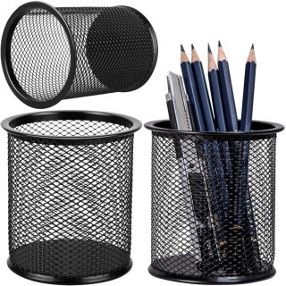 Metal Round Pen Container Art # SS-MRC01