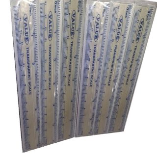 6" Inch Value Transparent Plastic Ruler